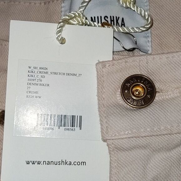 Nanushka Bermuda Shorts Cream Denim - Picture 5 of 5